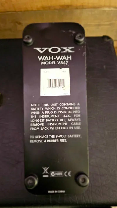 VOX V847 Wah Pedal